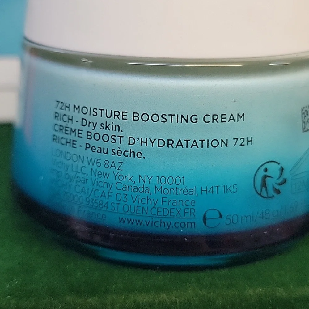 Vichy Labs Mineral 89 - 72h  Moisture Boosting Cream Rich 50ml Jar - Picture 2 of 3